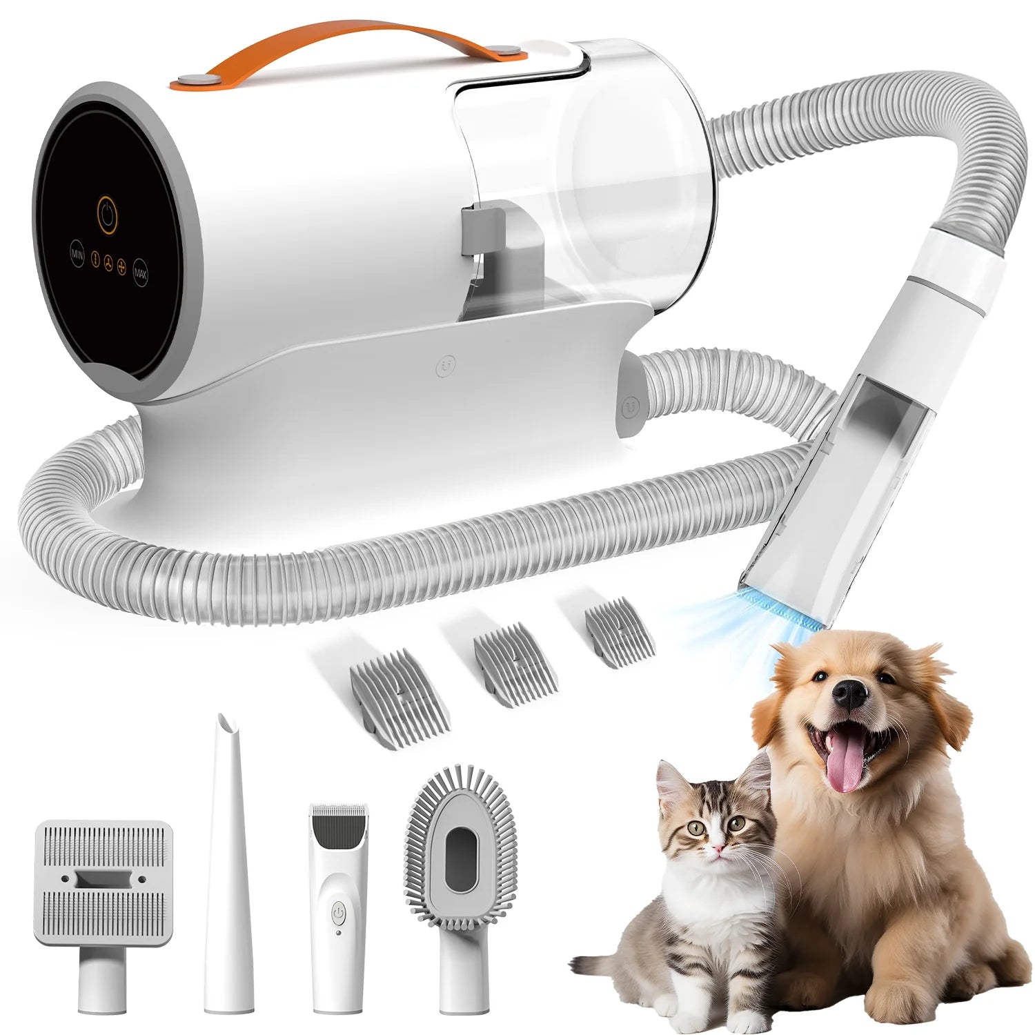 Pet Grooming Kit & Vacuum , Professional Grooming Deshedding Clipper Tools for Dogs Cats