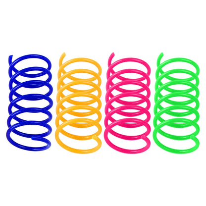 Pet Supplies Interactive Cat Toys for Indoor Cats Durable Coil Color Spring Cat Toys Active Health Fitness Play Coil Coil Spring Toys 12Pcs