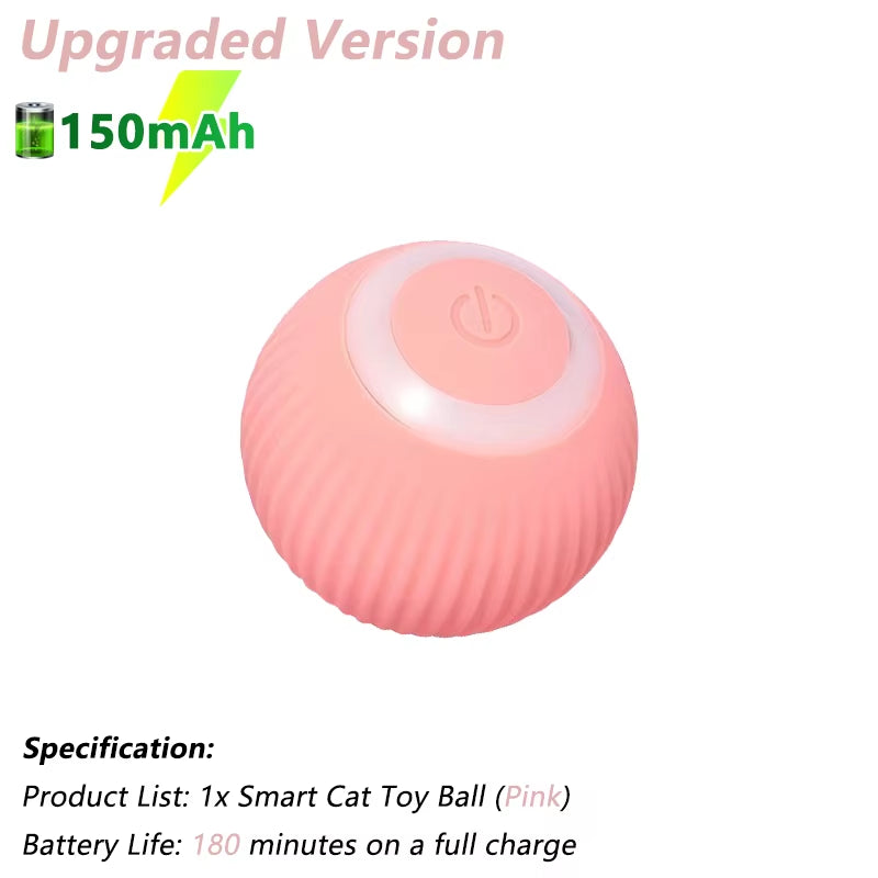 Smart Cat Toy Automatic Rolling Ball Cat Interactive Ball Usb Rechargeable Electric Moved Rotating Cat Toys Pet Accessories