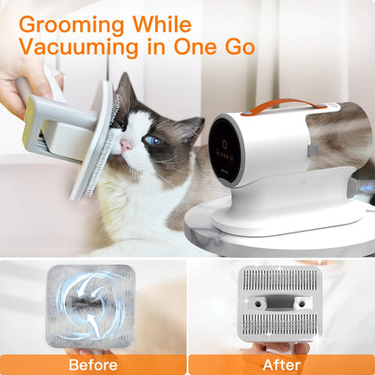 Pet Grooming Kit & Vacuum , Professional Grooming Deshedding Clipper Tools for Dogs Cats