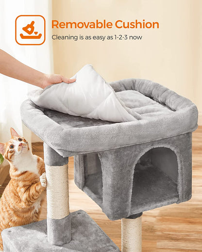 Cat Tree for Large Cats, Cat Tower 2 Cozy Plush Condos and Sisal Posts