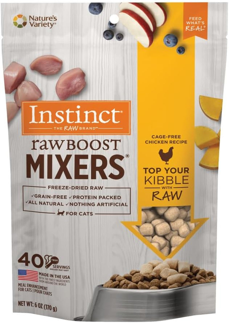 Raw Boost Mixers Freeze Dried Raw Cat Food Topper, Grain Free Cat Food Topper 6 Ounce (Pack of 1)