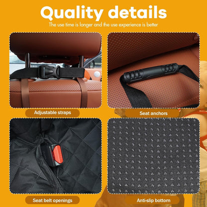 Back Seat Extender for Dogs, Hard Bottom Dog Car Seat Cover, Dog Hammock for ...