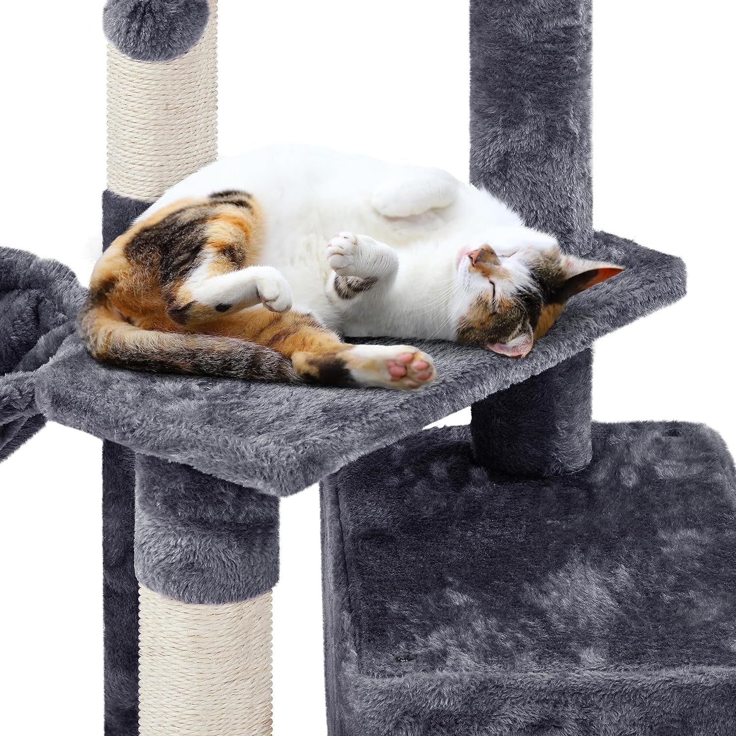 Cat Tree 33In Cat Tower, Multi-Level Cat Condo with Extra Scratch Boards and Sisal Posts as Kitty Activity Center